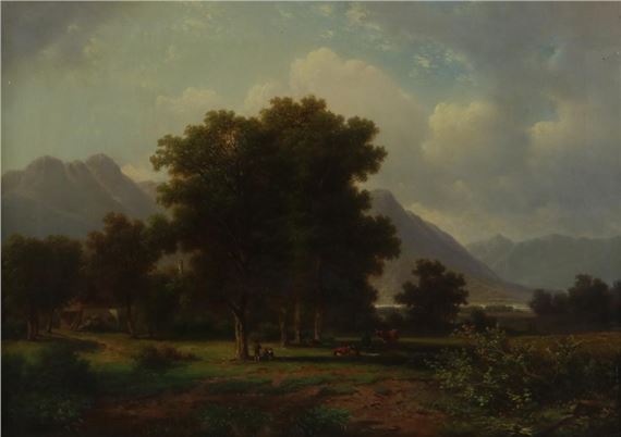 Mountain landscape - Carl Hafner