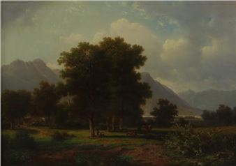 Mountain landscape - Carl Hafner