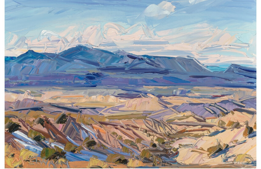 Artwork by Louisa McElwain, Lingering Snow, Made of Oil on canvas