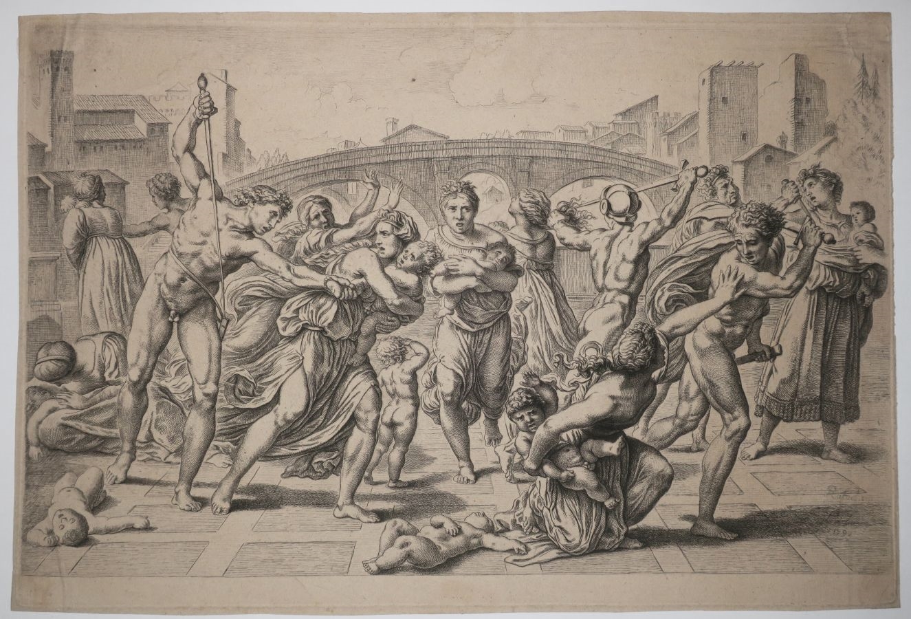 Artwork by Pierre Lélu, Raphaël, Le Massacre des Innocents, Made of Etching engraved