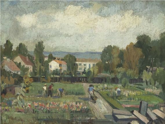 Persons at gardening by Hugo Rohleder