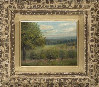 wide spring landscape with fruit trees - Olga Vion