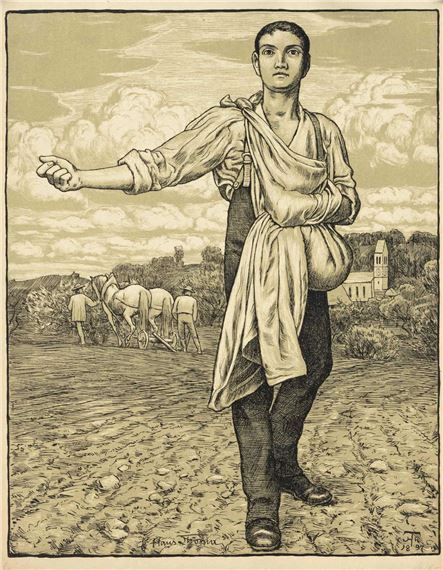 ''Der Sämann'' by Hans Thoma, dated 1897