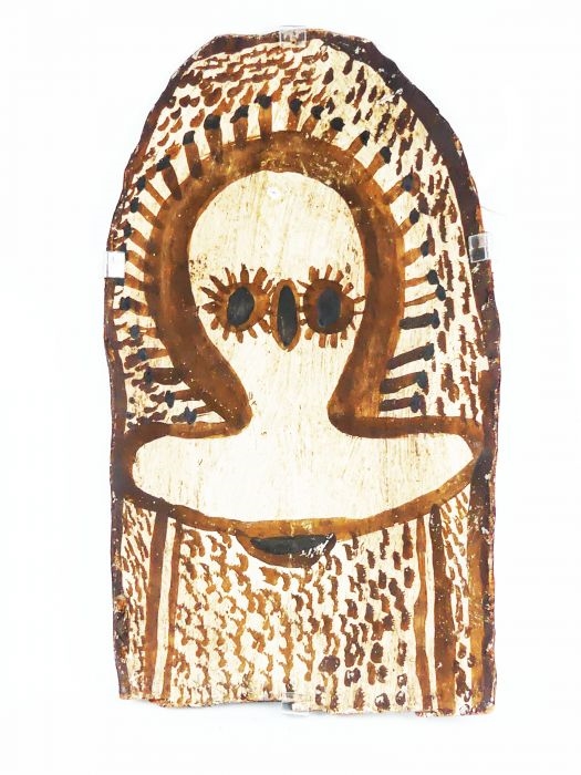 Wandjina Bark Painting by Waigan Djanghara, 1989