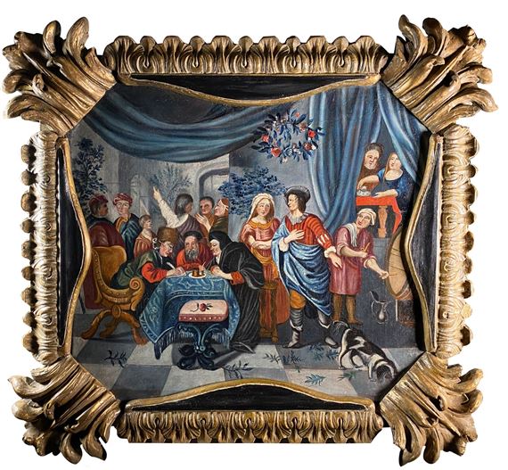 The sharing of the dowry by South American School, 18th Century