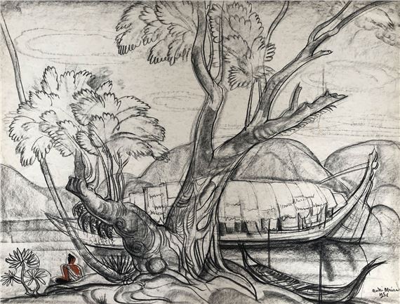 Jonques going down the Mekong