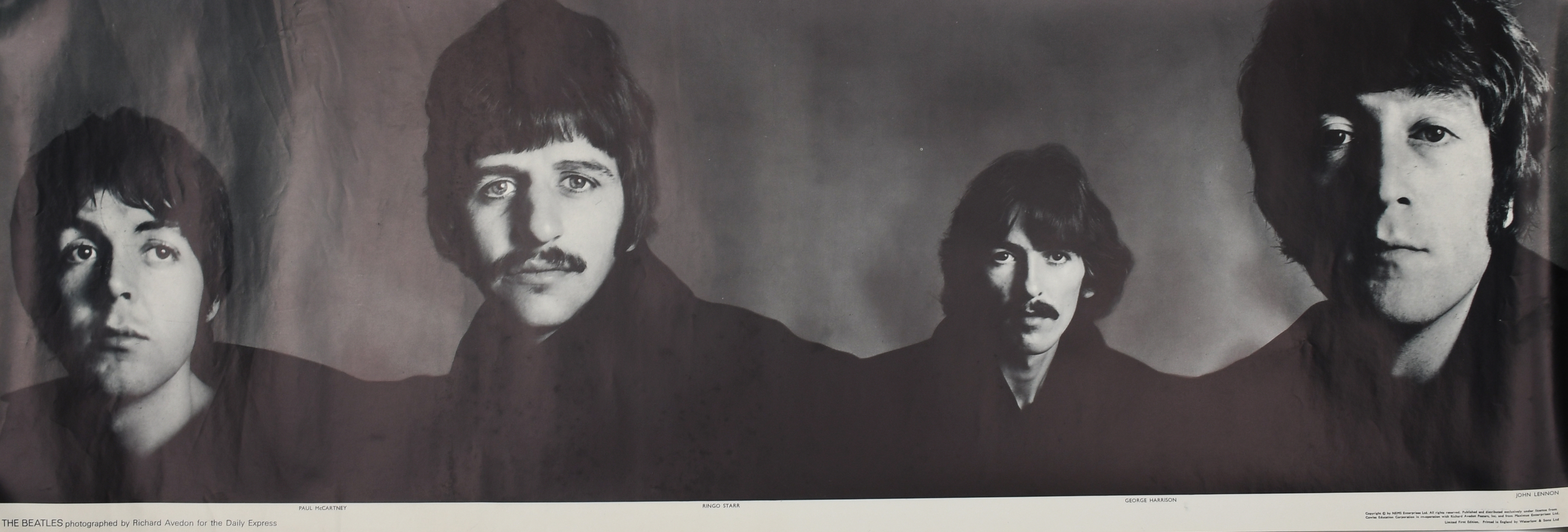 Artwork by Richard Avedon, The Beatles, Made of black and white