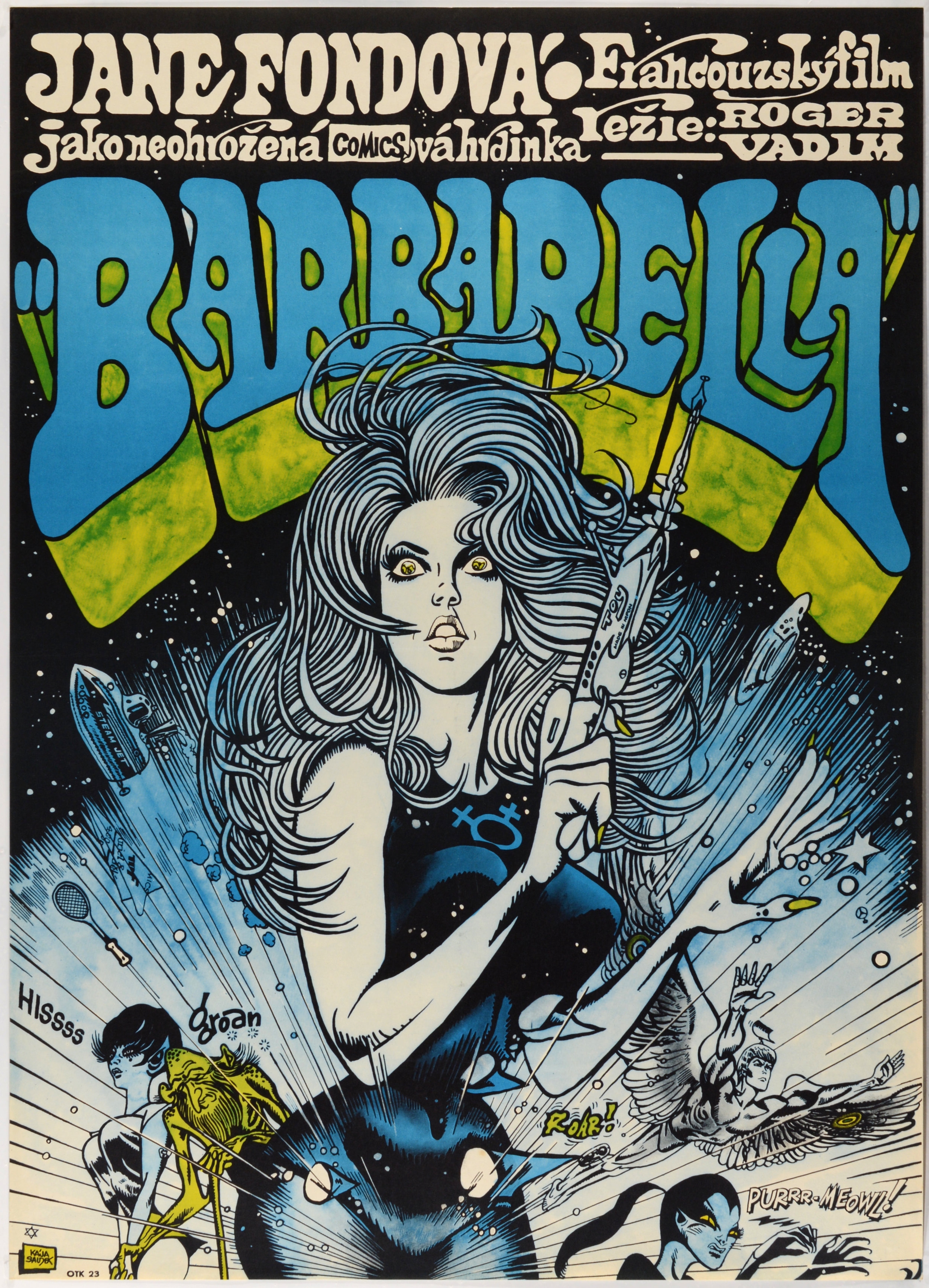 Artwork by Kaja Saudek, BARBARELLA, Made of offset print