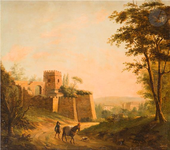 Animated landscape - Claude Antoine Jacob