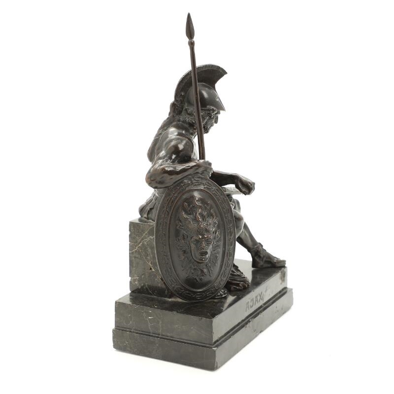 Artwork by Carl Kauba, Ajax, Made of patinated bronze