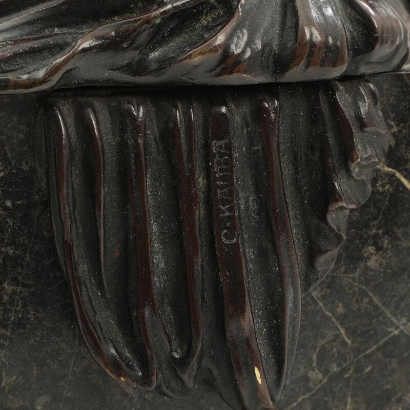 Artwork by Carl Kauba, Ajax, Made of patinated bronze