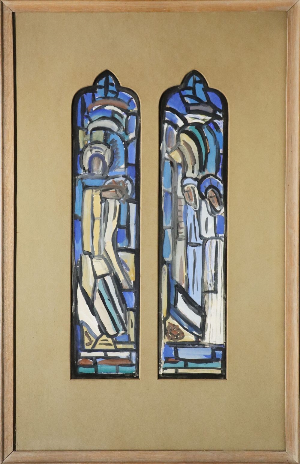 Evie Hone STUDY FOR THE ENTOMBMENT STAINED GLASS WINDOWS MutualArt