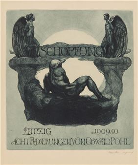 Schöpfung. Acht Radierungen. - Oswald Pohl
