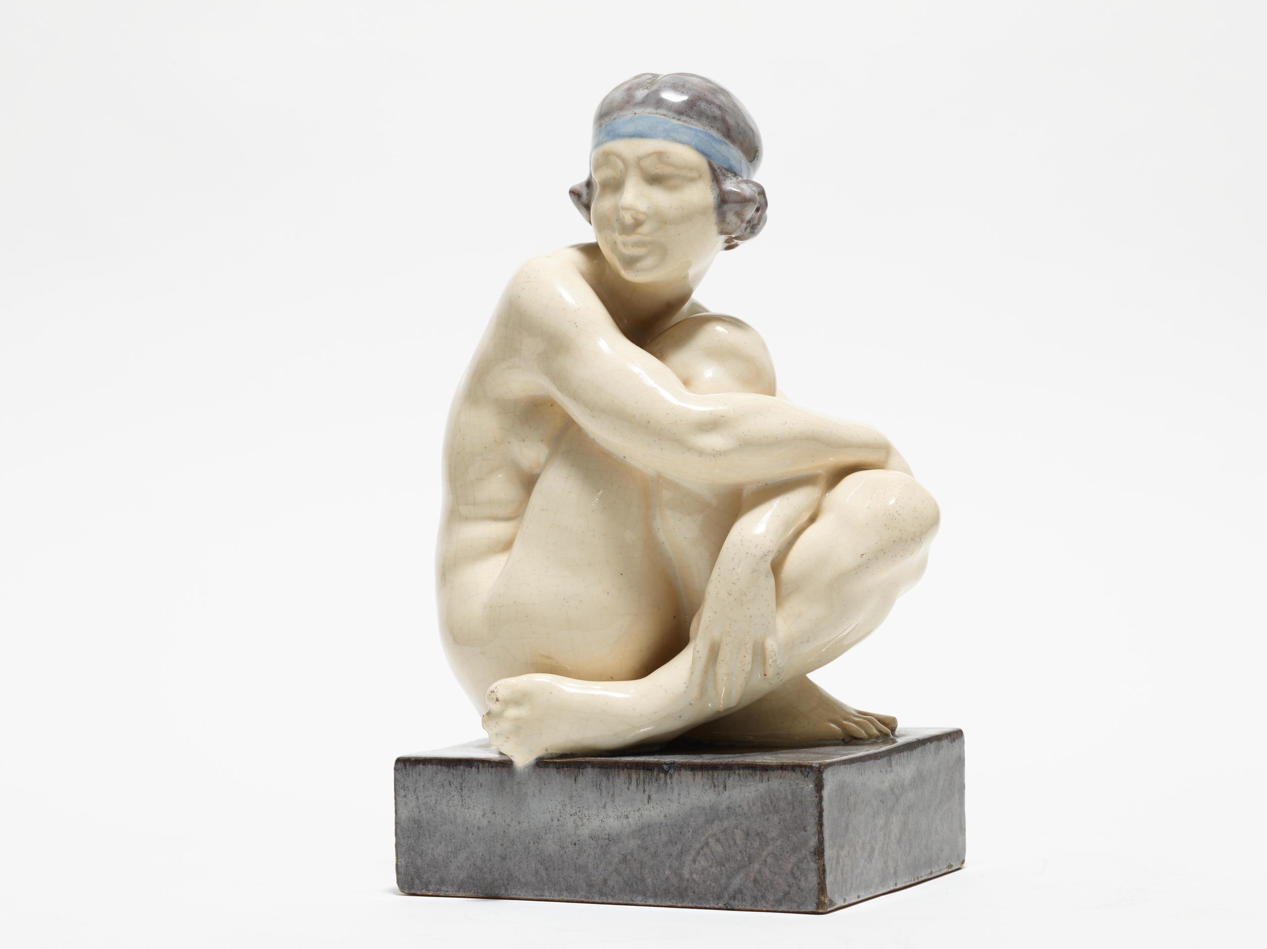 Artwork by Boris Oscarovich Frödman-Cluzel, Marcel Guillard, Nude Dancer, Made of ceramic with polychrome enamel