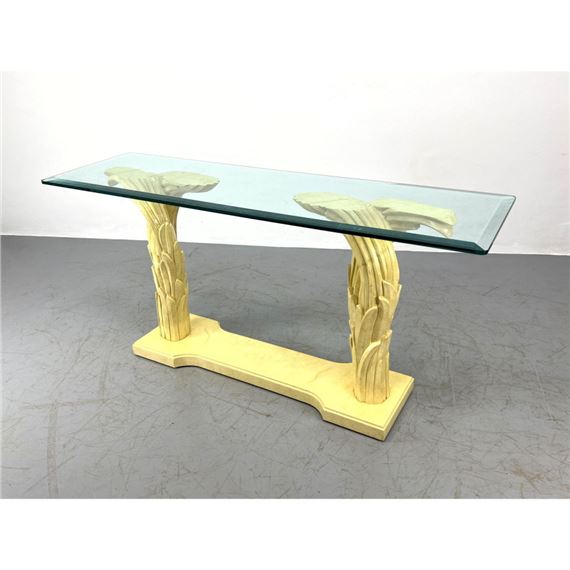Serge Roche | Serge Roche style Tree Form Console Hall Table. Double ...