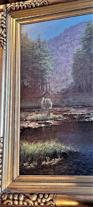 Artwork by Peter Busch, Forest scenery, Made of Oil on canvas