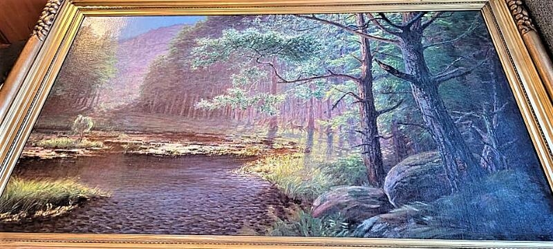 Artwork by Peter Busch, Forest scenery, Made of Oil on canvas