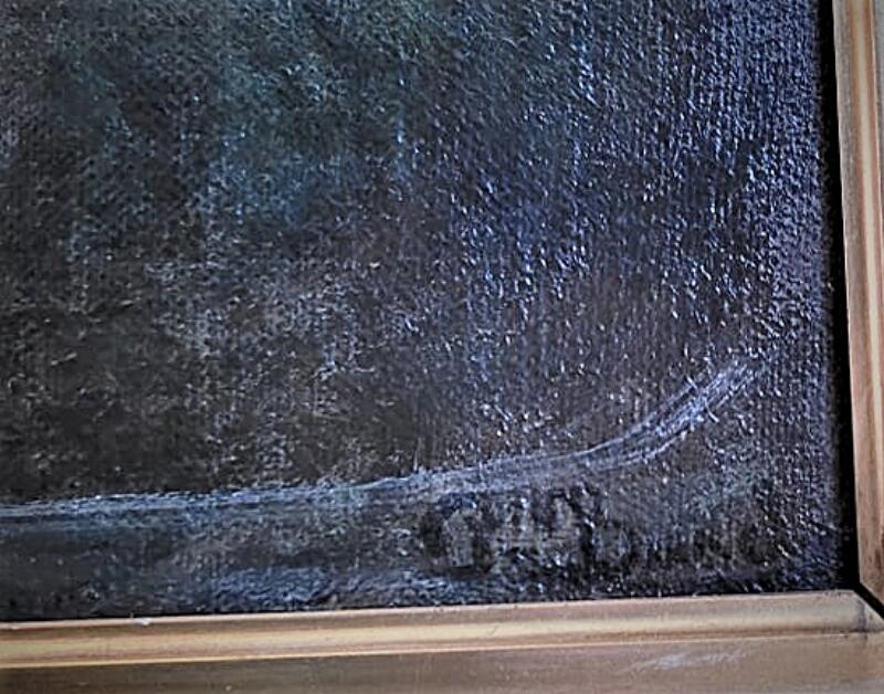 Artwork by Peter Busch, Forest scenery, Made of Oil on canvas