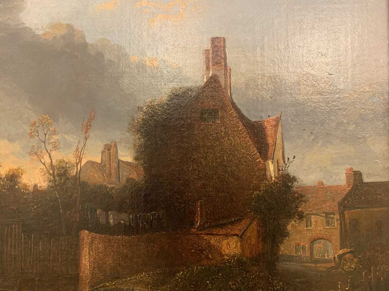 Artwork by John Berney Crome, St Martin's Gate, Made of oil on panel