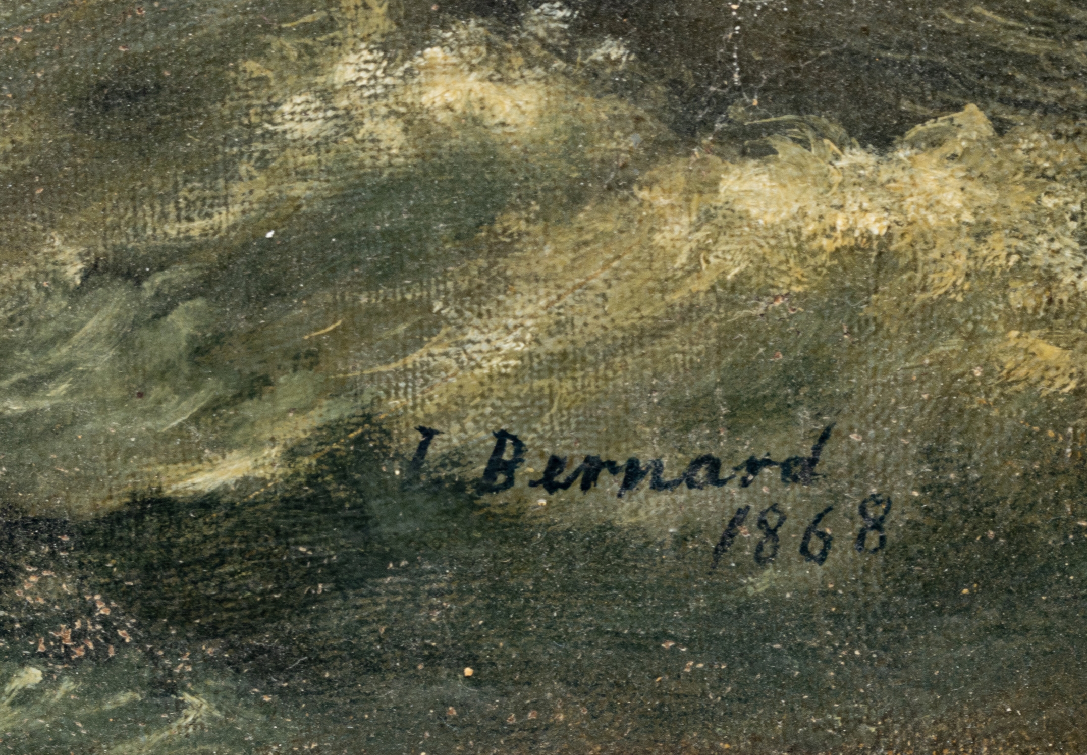 Artwork by I. Bernard, MARITIME SCENE, Made of oil on canvas