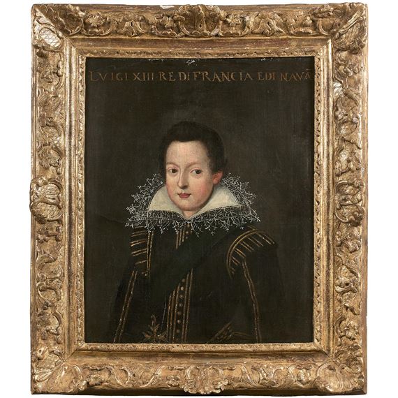 Image of Portrait of Louis XIII, young. by French School, (17th