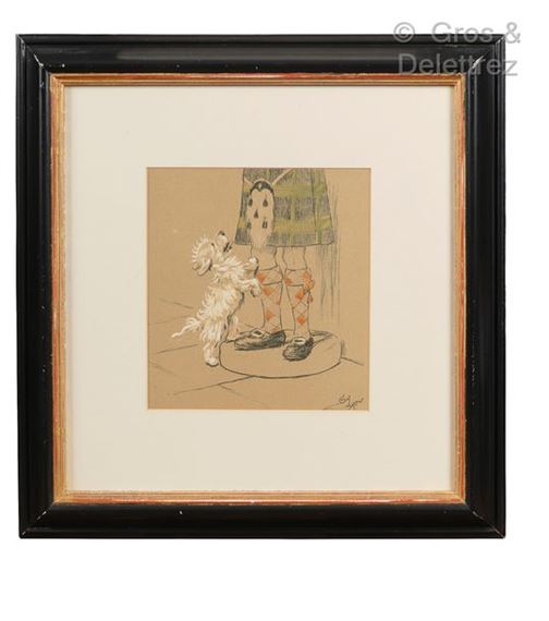 Nonsense and Dog with a kilt by Cecil Aldin