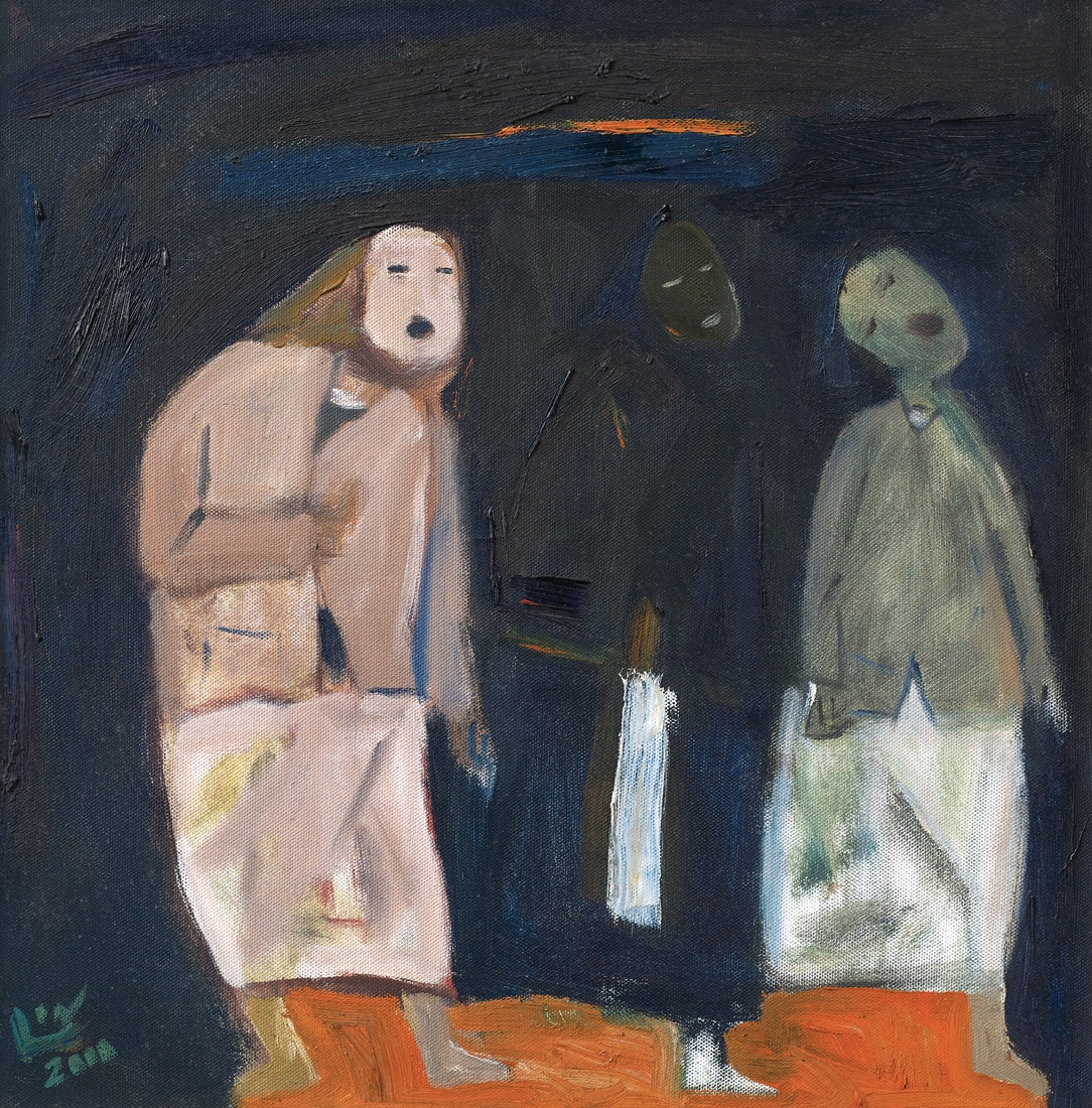 Artwork by Ha Tri Hieu, Village Singers, Made of oil on canvas