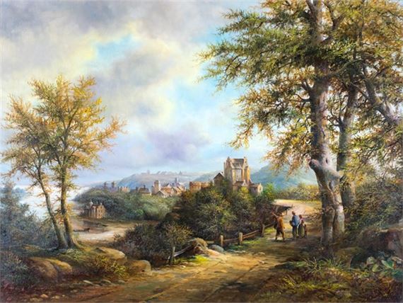 Paesaggio con viandante verso la città by Bernd Gagel