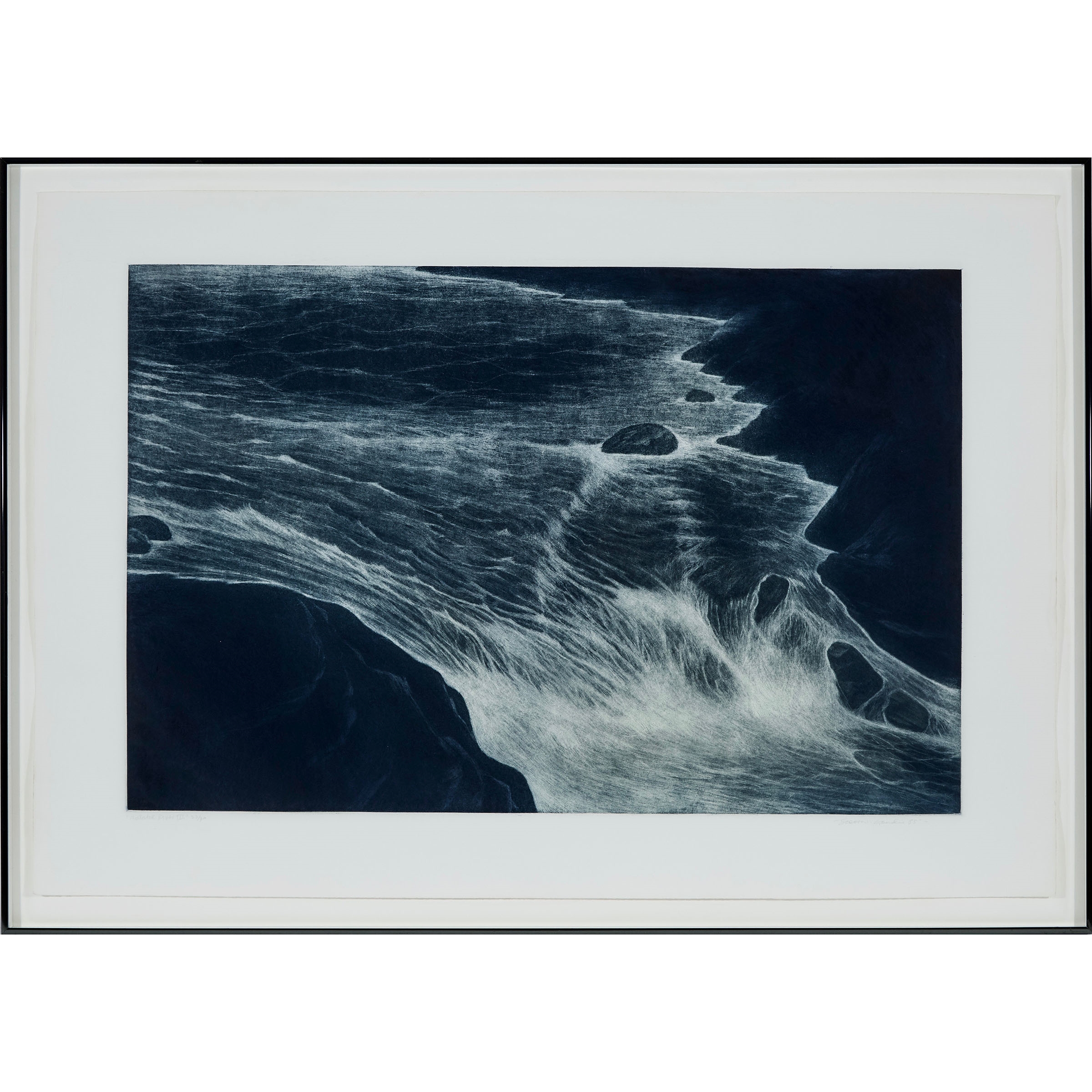 Artwork by Scott Goudie, ADLATOK RIVER III, Made of COLOUR MEZZOTINT