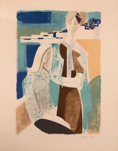 Lithograph signed at the bottom right and justified E by Francois Bret