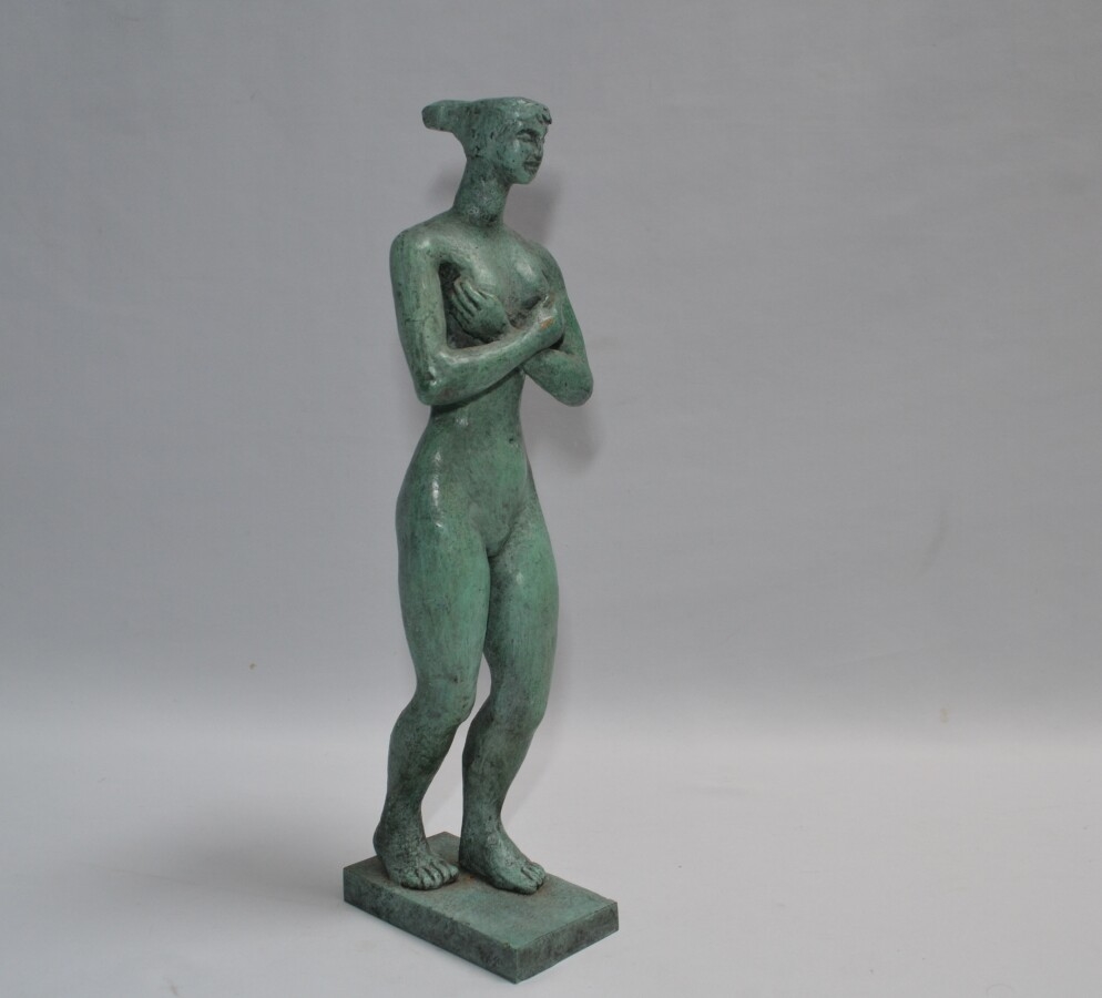 Artwork by Jacques Tempereau, Althea, ANT n°1, Made of Bronze with green patina