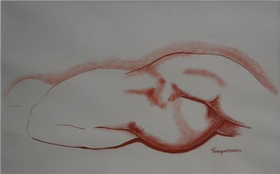 NU FÉMININ ÉTENDU DE DOS by Jacques Tempereau