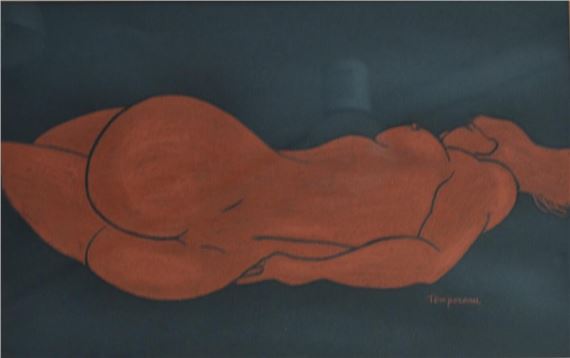 NU FÉMININ ÉTENDU by Jacques Tempereau