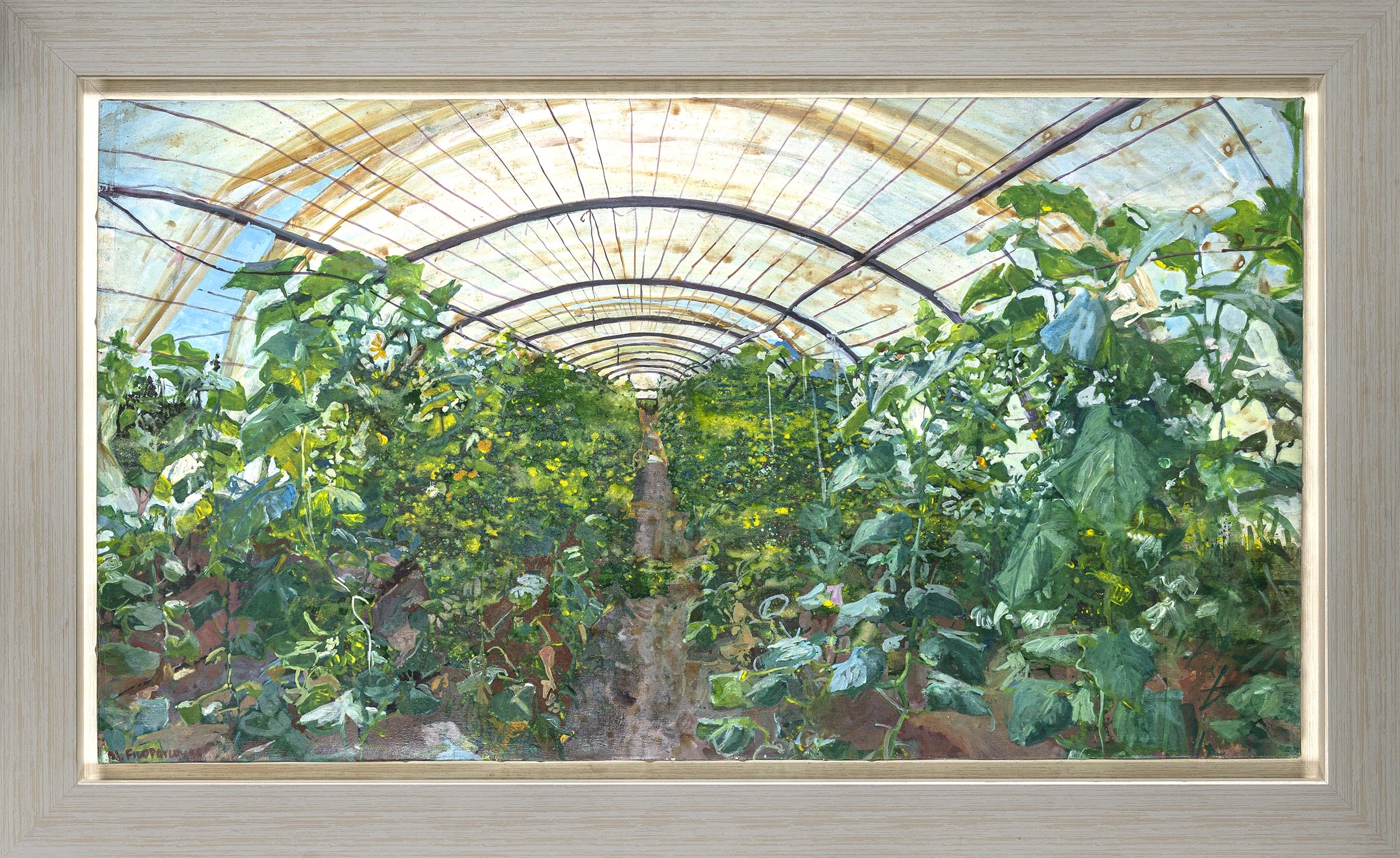 Artwork by Maria Filopoulou, Greenhouse VI, Made of oil on canvas