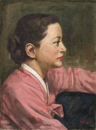 Kim Insoong | Portrait of the Painter's Wife (1952) | MutualArt