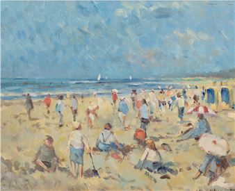 Beach Scene - Arie C. Van Noort