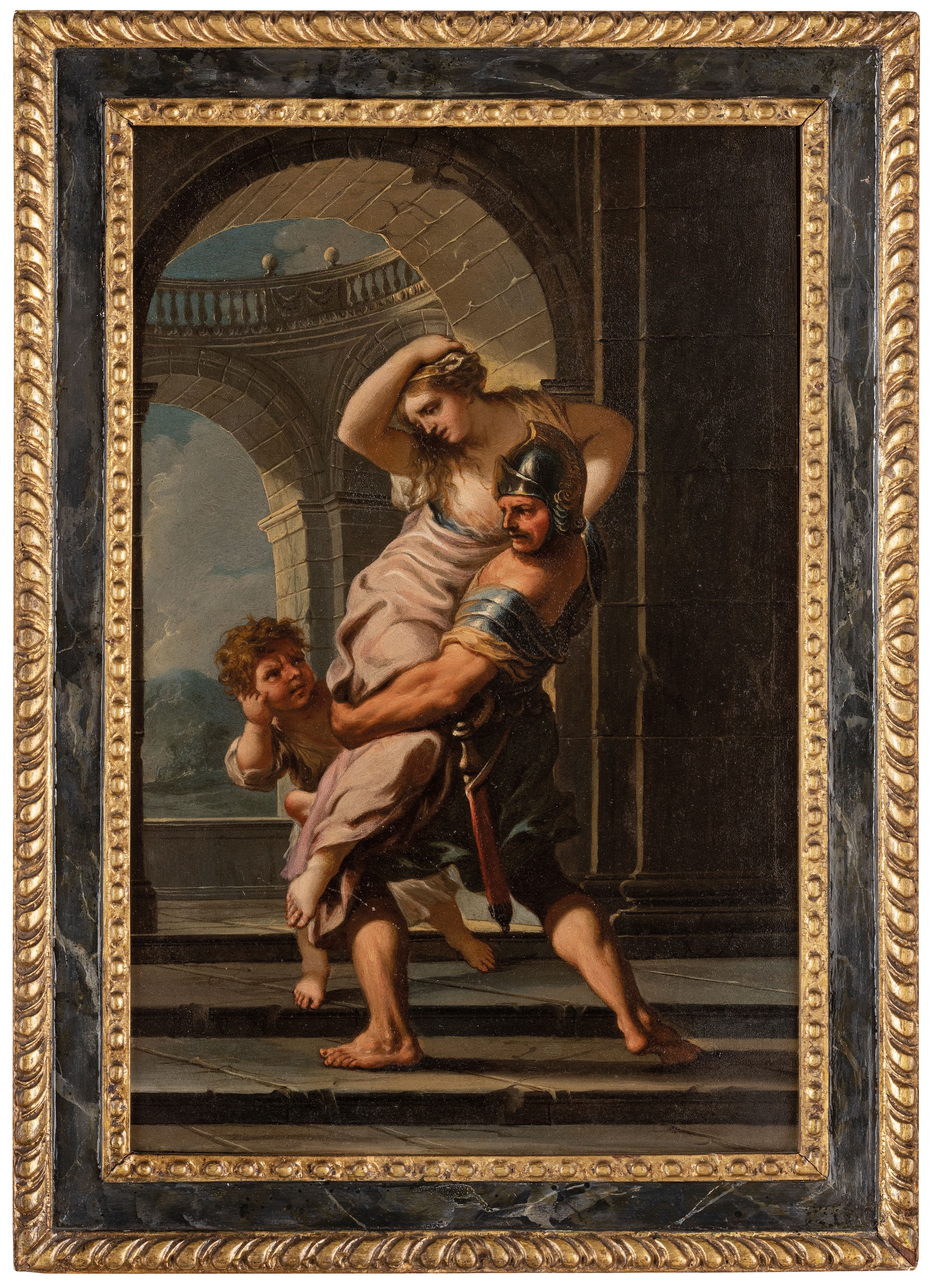 Artwork by Giovanni Ventura Borghesi, Ratto di Elena, Made of Oil on copper