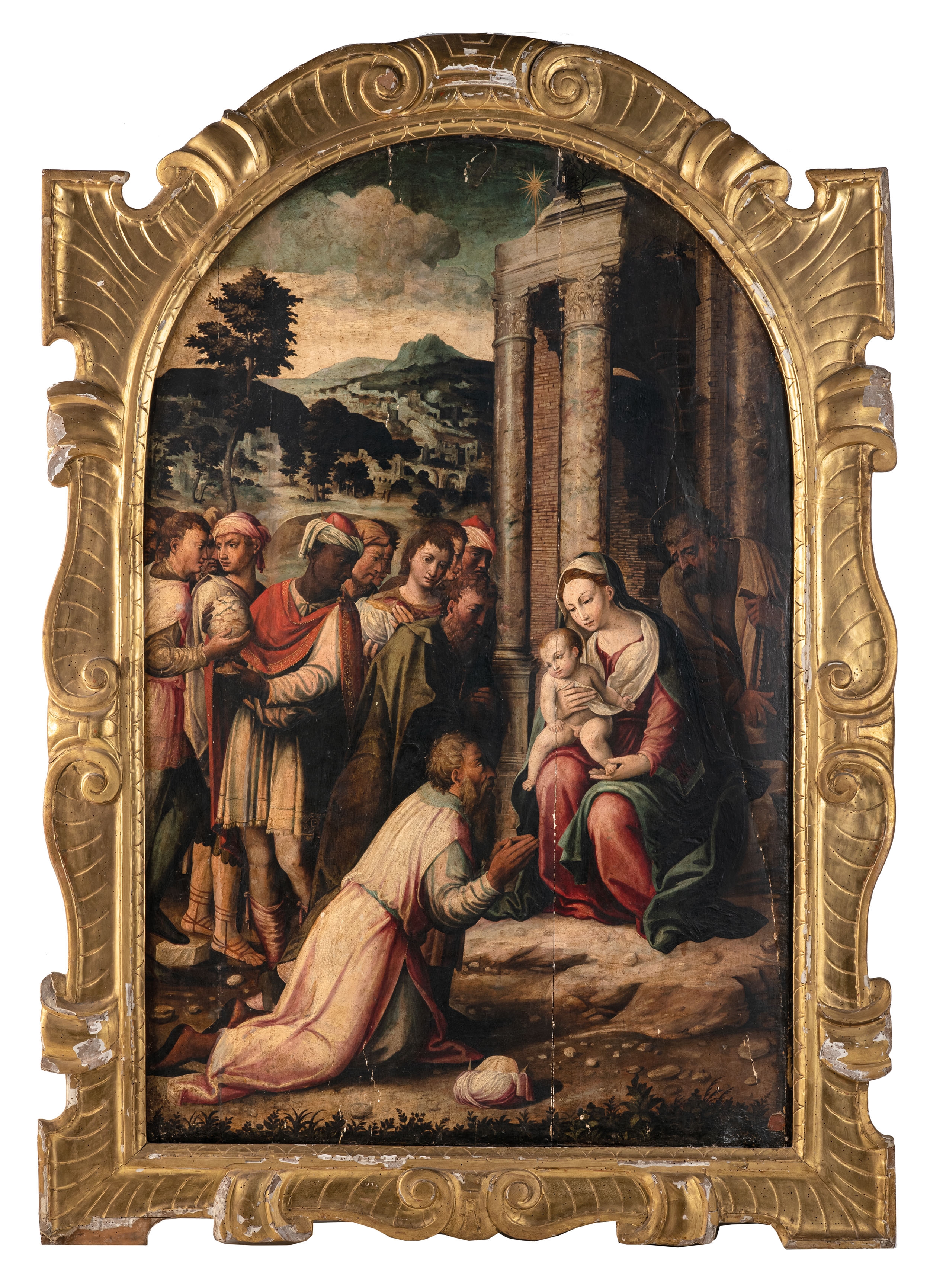 Artwork by Cristoforo Magnani, Adorazione dei Magi, Made of Oil on panel