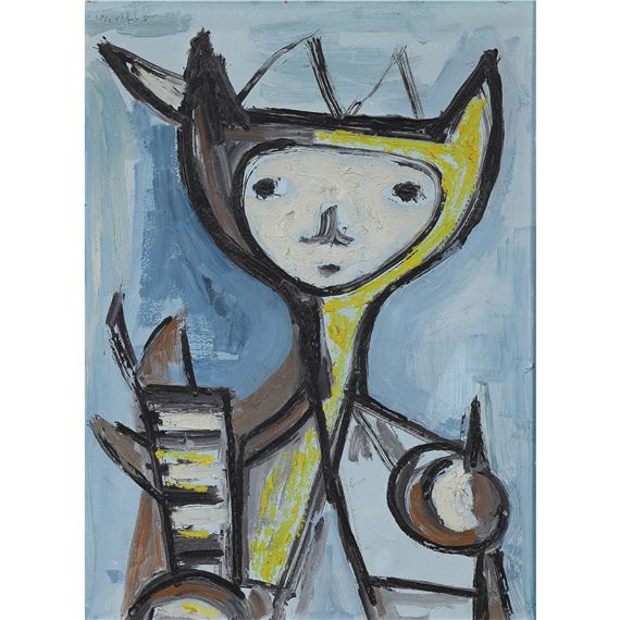 "Cat by Emerson S. Woelffer, 1946