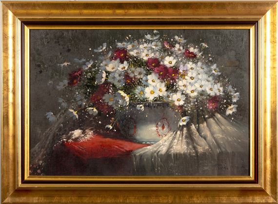 still life of cosmos by Hennie Griesel, 1981