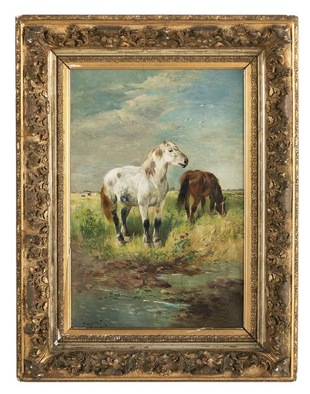 A Chestnut and White Horse in the Field by Henry Schouten