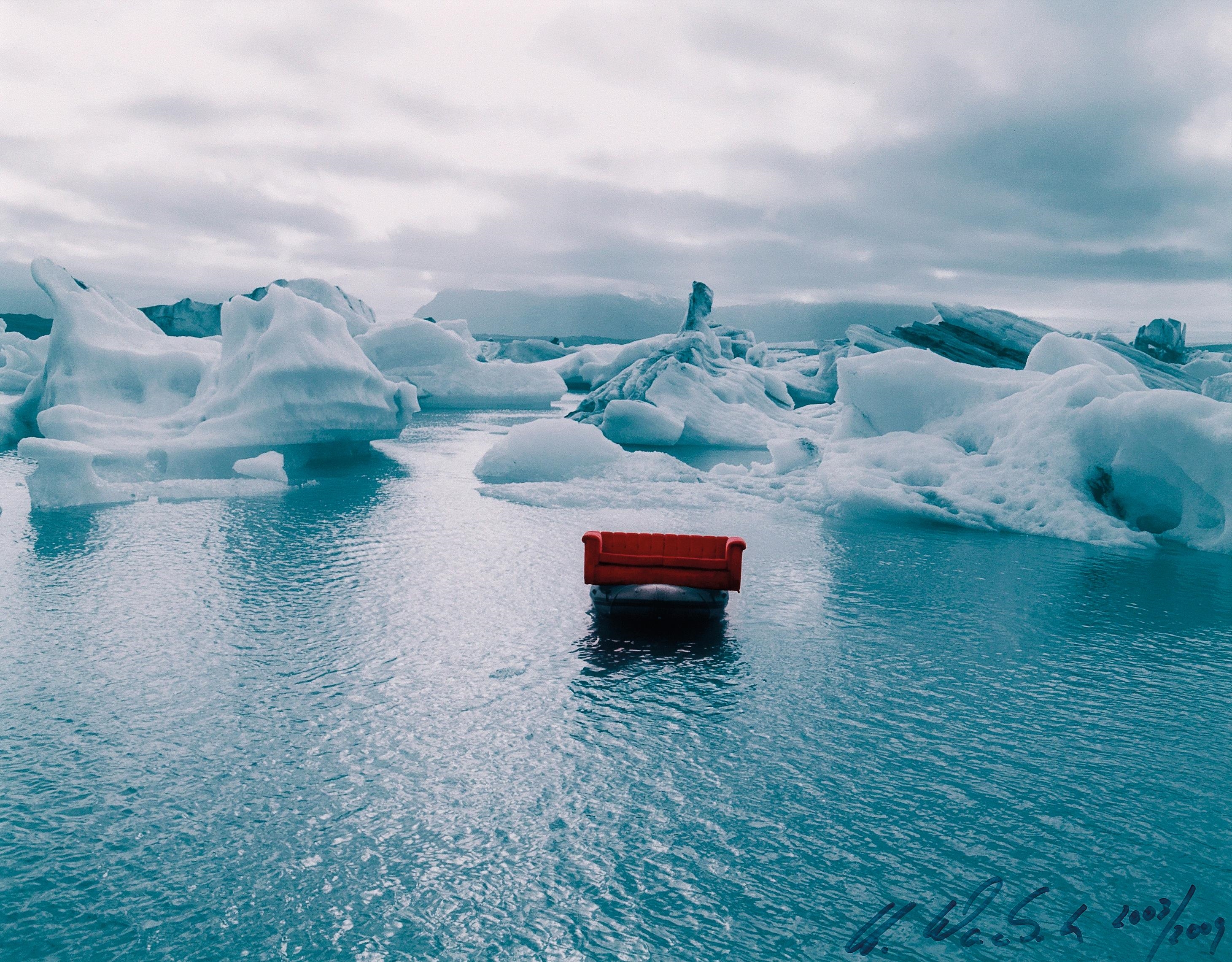 Artwork by Horst Wackerbarth, Jökusarlon, Gletscherlagune, Made of black felt tip pen