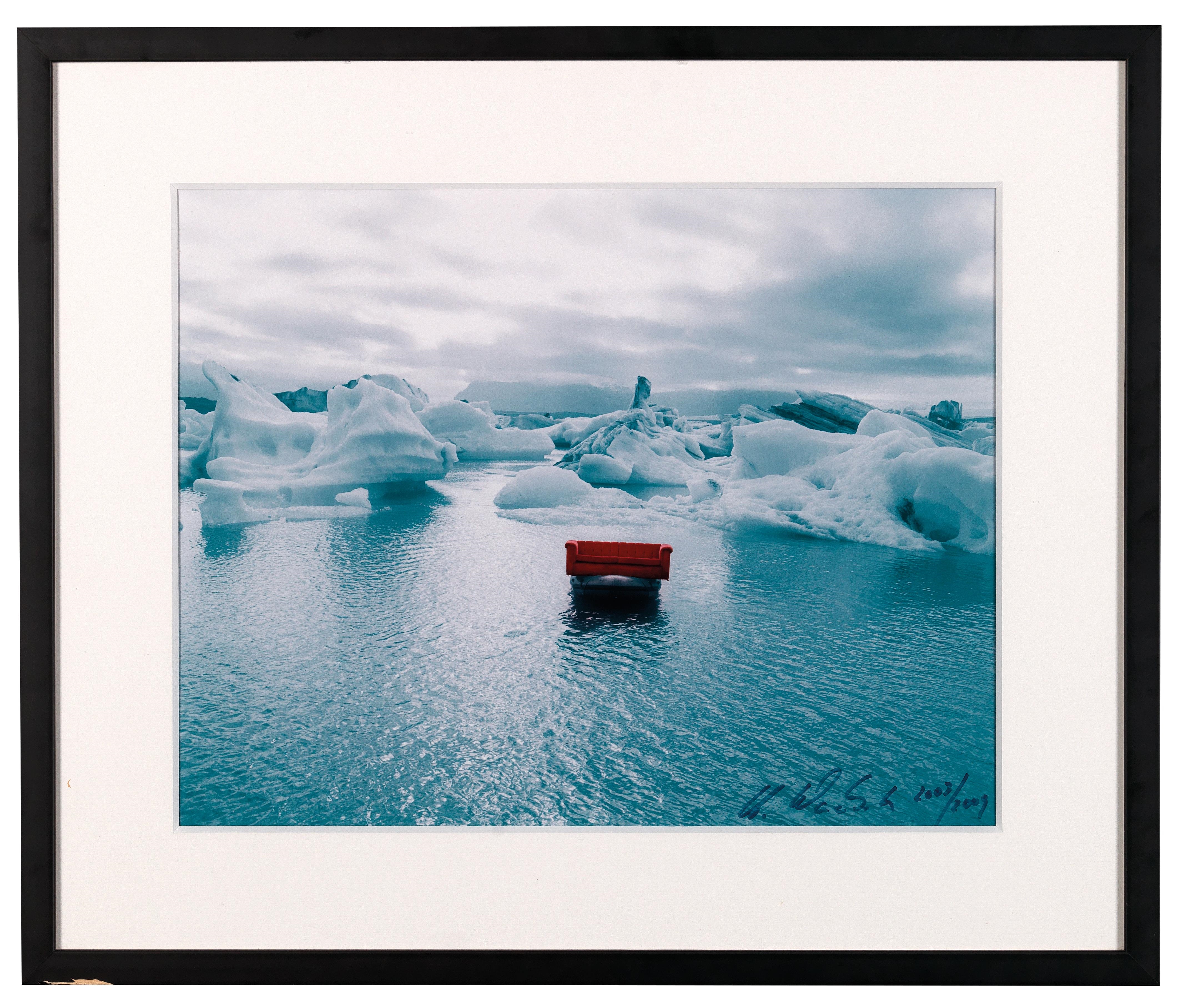 Artwork by Horst Wackerbarth, Jökusarlon, Gletscherlagune, Made of black felt tip pen