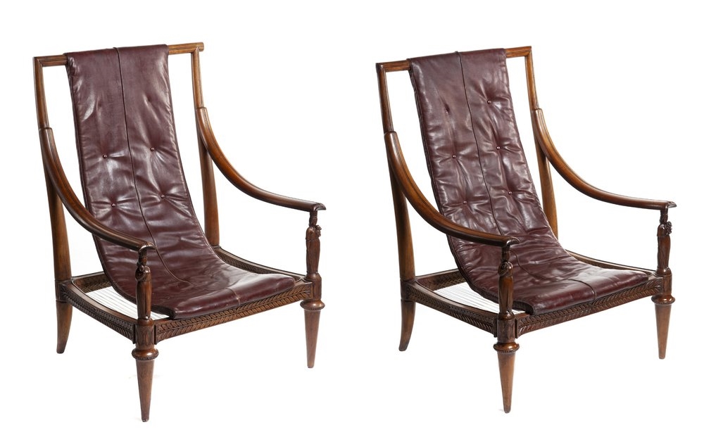 Artwork by Zygmunt Woźnowski, Czesław Woźniak, Armchairs, Made of leather, wood