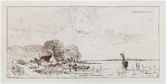 Zwei Landschaftszeichnungen - Julius Bodenstein