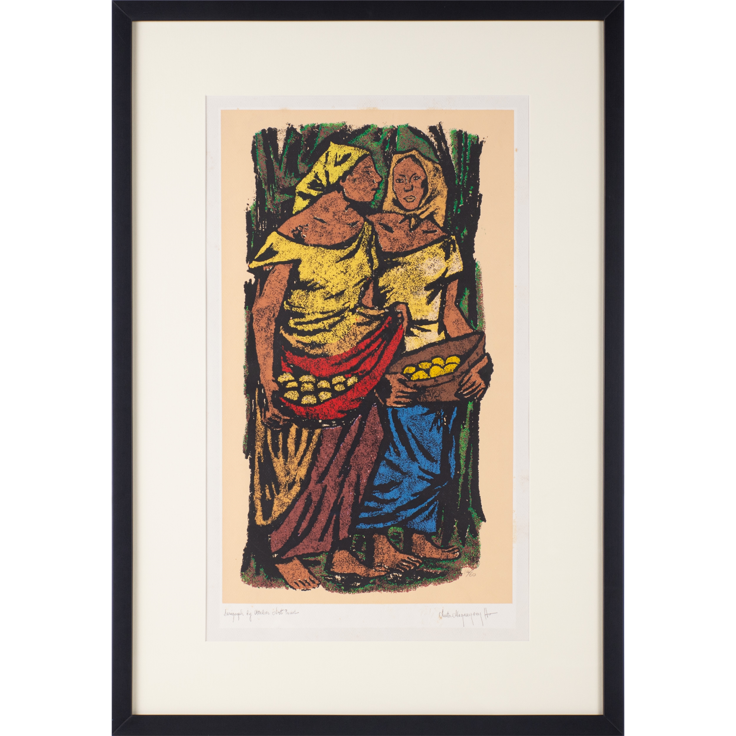 Artwork by Anita Magsaysay-Ho, Two Women, Made of Serigraph