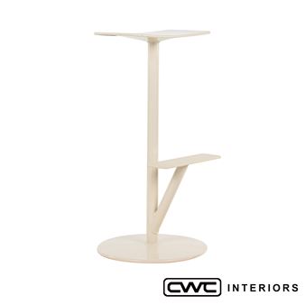 An ivory white 'Sequoia' high bar stool - Espen Voll
