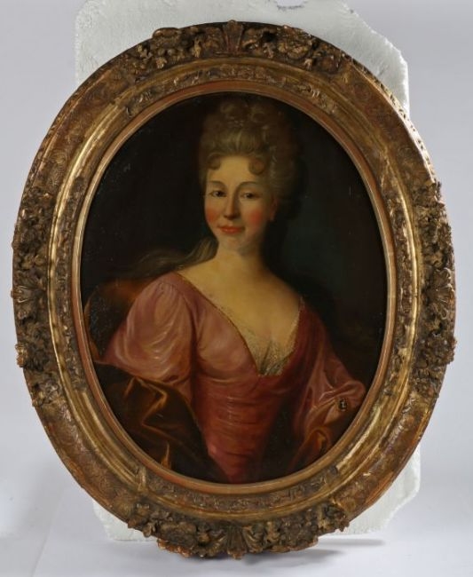 French School, 18th Century | An oval portrait of a lady, | MutualArt