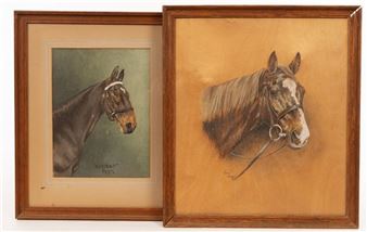 Head Study of a Hunter 'Secret' - G. Falkner