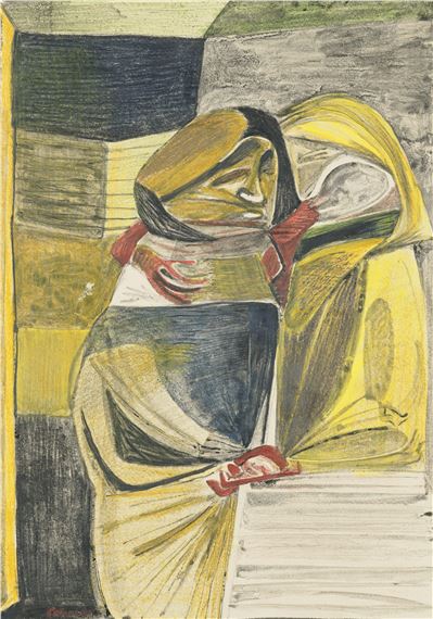 Two Sisters by Robert Colquhoun, Executed in 1946-1947